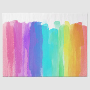 Rainbow Brushstrokes Artist Colourful Fun Gift Wra Tissue Paper