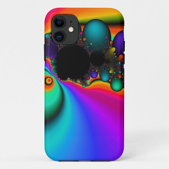 Rainbow Bubble art iphone case (Back)