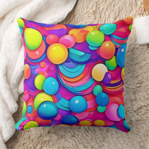 Rainbow Bubble Blast Artwork Cushion