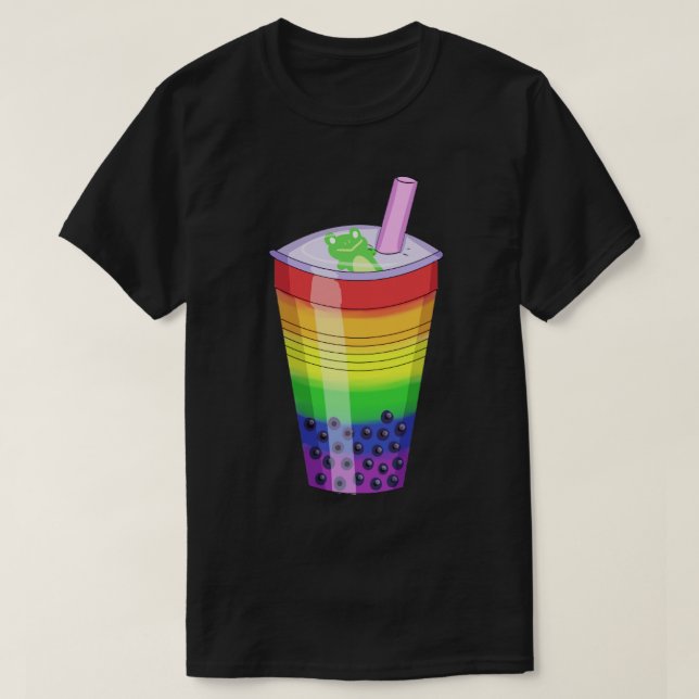 Rainbow Bubble Tea T-Shirt (Design Front)