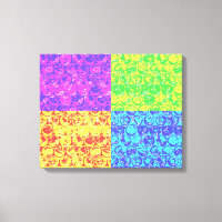 Rainbow bubble wrap pop art