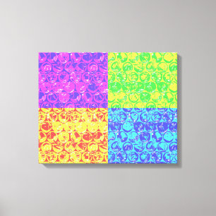 Rainbow bubble wrap pop art canvas print