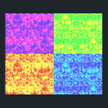Rainbow bubble wrap pop art poster<br><div class="desc">Pop art bubble wrap pattern in rainbow colours</div>