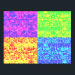 Rainbow bubble wrap pop art poster<br><div class="desc">Pop art bubble wrap pattern in rainbow colors</div>