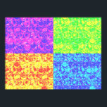 Rainbow bubble wrap pop art poster<br><div class="desc">Pop art bubble wrap pattern in rainbow colours</div>