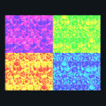 Rainbow bubble wrap pop art poster<br><div class="desc">Pop art bubble wrap pattern in rainbow colors</div>