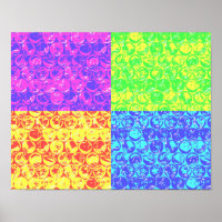 Rainbow bubble wrap pop art