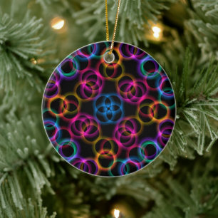 Rainbow Bubbles Ceramic Tree Decoration
