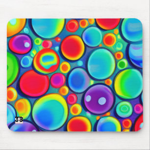 Rainbow Bubbles Mouse Mat