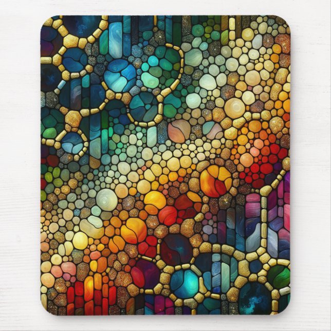 Rainbow Bubbles Mouse Mat (Front)