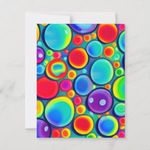 Rainbow Bubbles Note Cards