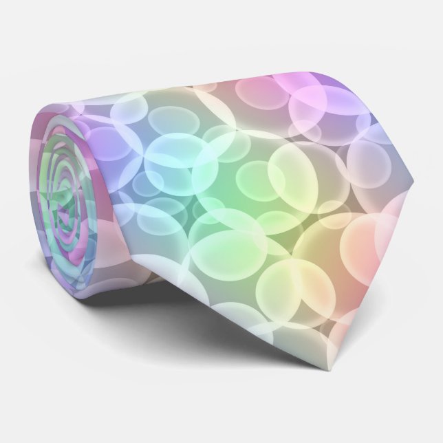 Rainbow Bubbles Tie (Rolled)