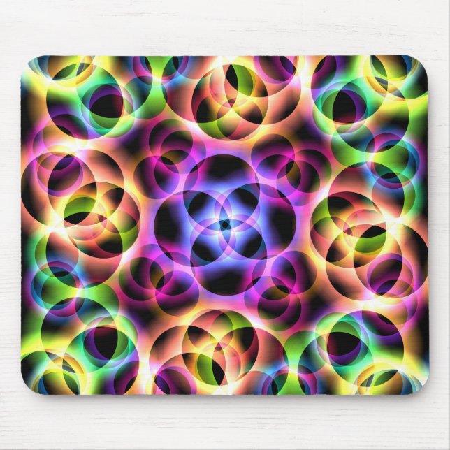 Rainbow Bubbles Two Mouse Mat (Front)