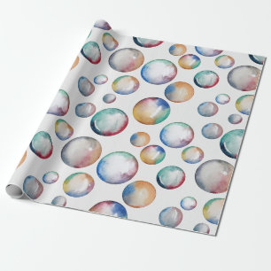 Rainbow Bubbles Wrapping Paper