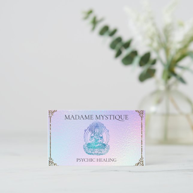 Rainbow Buddha Business Card (Standing Front)