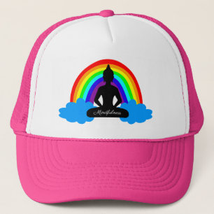 Rainbow Buddha & Mindfulness /positive meditation Trucker Hat