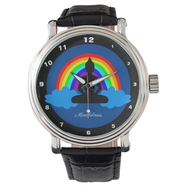 Rainbow Buddha & Mindfulness Yoga /meditation Watch (Front)
