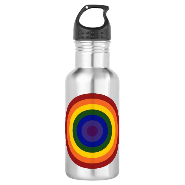 Rainbow Bullseye 532 Ml Water Bottle (Front)
