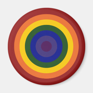 Rainbow Bullseye Magnet