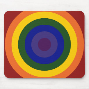 Rainbow Bullseye Mouse Mat