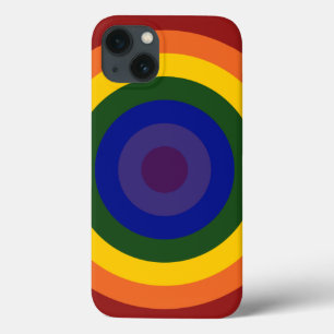 Rainbow Bullseye Pattern iPhone 13 Case