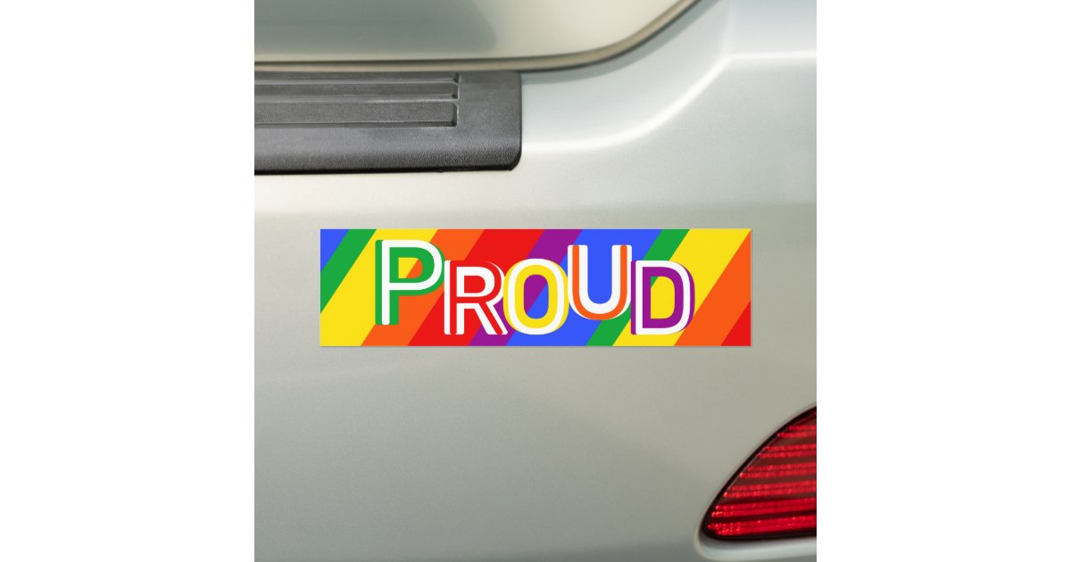 Rainbow bumper sticker Zazzle