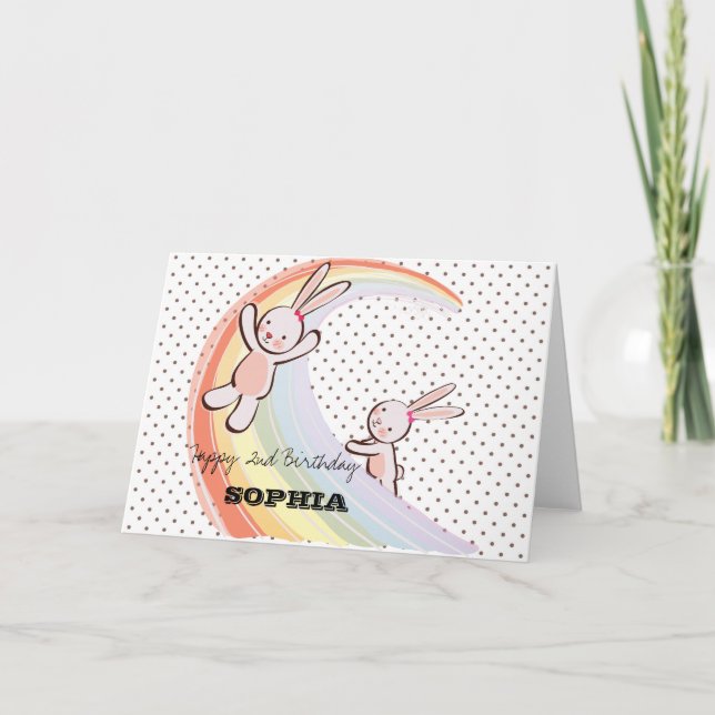 Rainbow Bunnies Card (Front)