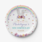 Rainbow Bunny Watercolor Floral Bunny Birthday
