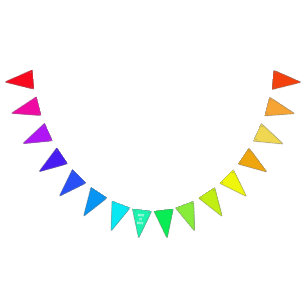 Rainbow Bunting You Customise Text LOVE