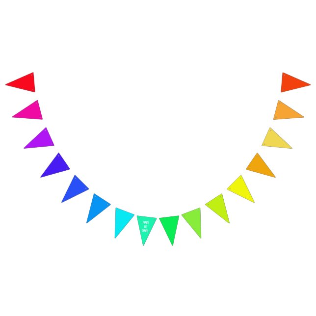 Rainbow Bunting | You Customise Text | LOVE (All)