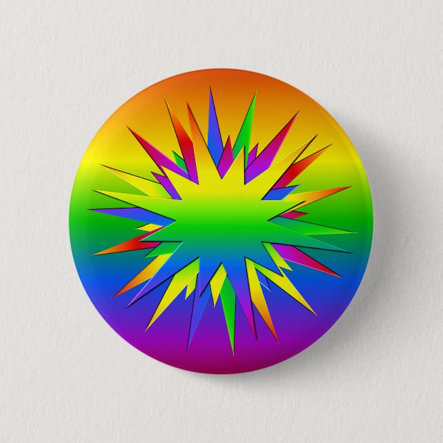 Rainbow Burst button (Front)