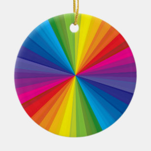 Rainbow Burst Ceramic Tree Decoration