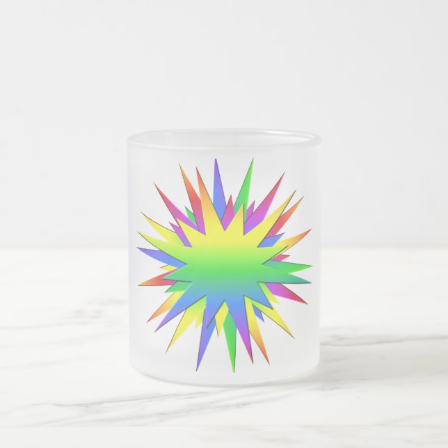Rainbow Burst mug - choose style & colour (Center)
