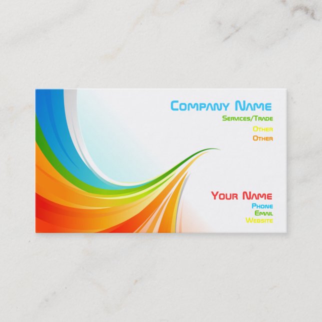 Rainbow business card (Front)