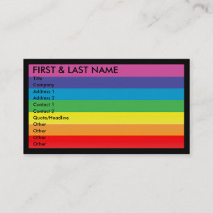 rainbow business card. M. Business Card