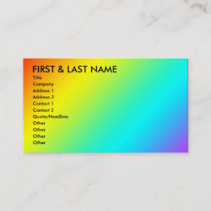 rainbow business card. M. Business Card