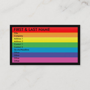 rainbow business card. M. Card
