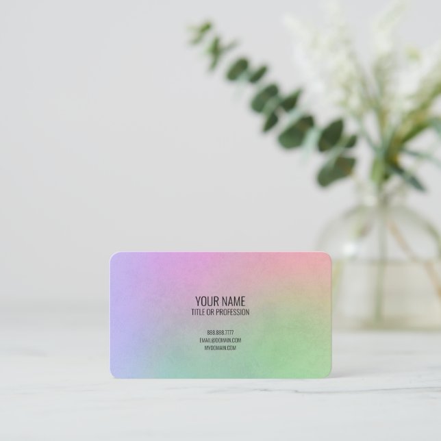 Rainbow Business Cards, Custom Personalised Logo Card (Standing Front)