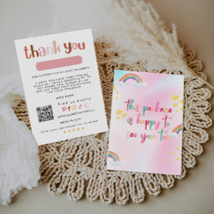 Rainbow Business Package Insert Card