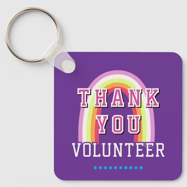 Rainbow Business Volunteer Purple Key Ring (Front)