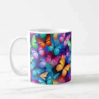 Rainbow butterflies coffee mug