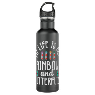 Rainbow Butterflies Phlebotomist Phlebotomy techni 710 Ml Water Bottle