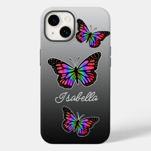 Rainbow Butterfly and Your Name Personalised    Case-Mate iPhone 14 Case