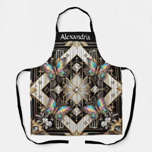 Rainbow Butterfly Art Deco Art Nouveau Apron