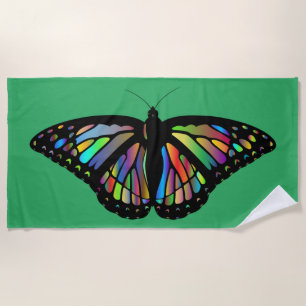 RAINBOW BUTTERFLY BEACH TOWEL
