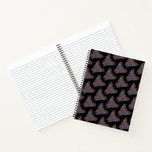 Rainbow Butterfly (black) - Notebook