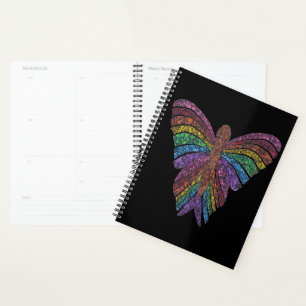Rainbow Butterfly (black) - Planner
