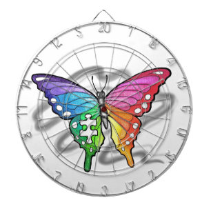 Rainbow Butterfly Dartboard