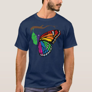 Rainbow Butterfly Emerging From Chrysalis T-Shirt