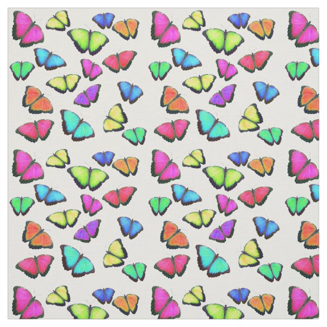 Rainbow Butterfly  Fabric (Swatch)